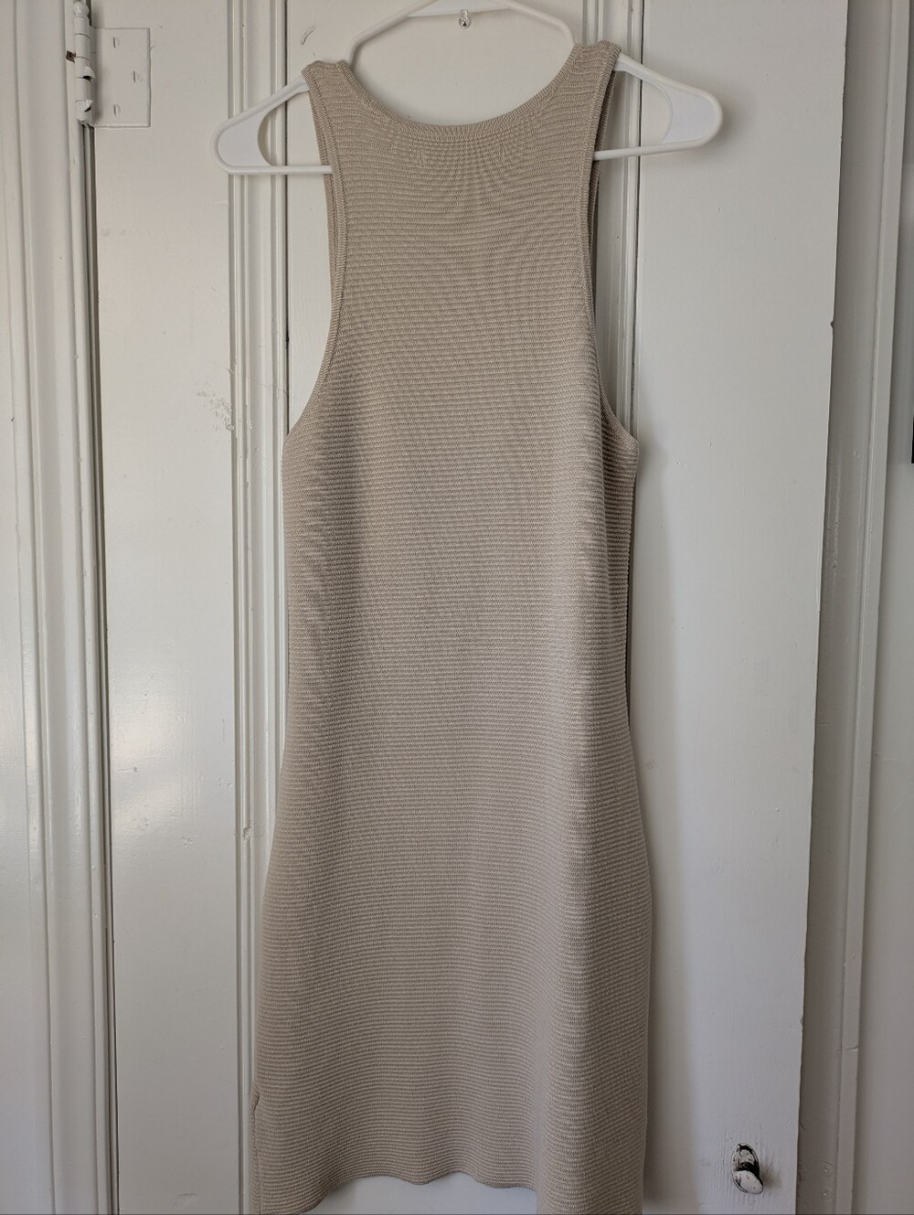 Tan Ribbed Knit Midi Dress - Picture 3 of 3